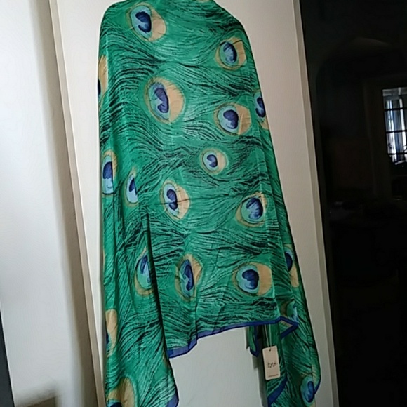 X&F Fashion Peacock Scarf/Shawl Wrap - Picture 2 of 4